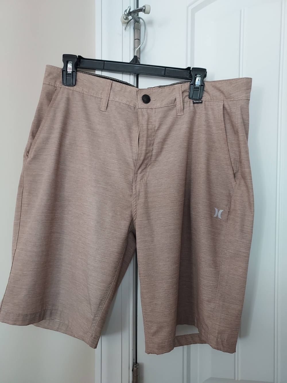 Hurley Men's Light Brown Flat Front Walk Shorts